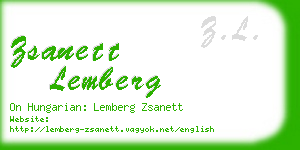 zsanett lemberg business card